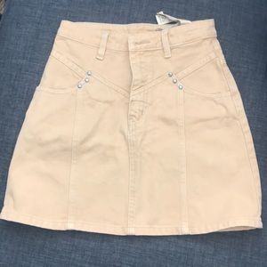 Tan Denim Skirt